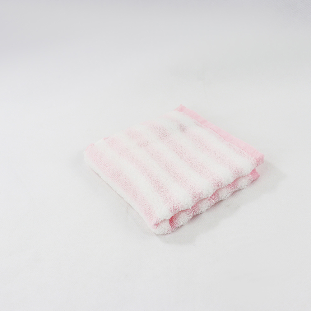 JOGAN日本成願毛巾 Airfeeling 朵朵雲系列 純棉小方巾 線條粉